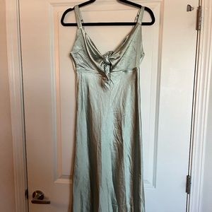 Selfie Leslie Midi Satin Dress, AUS 10 - US M, Pistachio